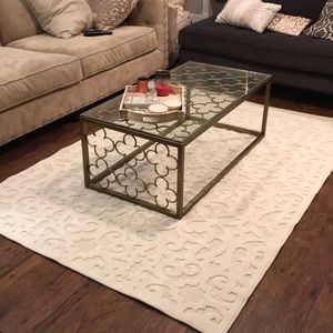 Ivory textured rug